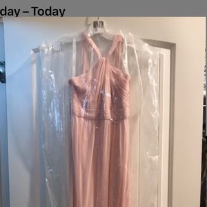 Davids Bridal Y-neck Junior Bridesmaid dress